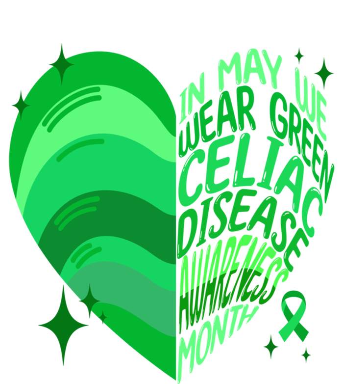 Celiac Disease In May We Wear Green Warrior Supporter Heart Gift Kids Tie-Dye T-Shirt