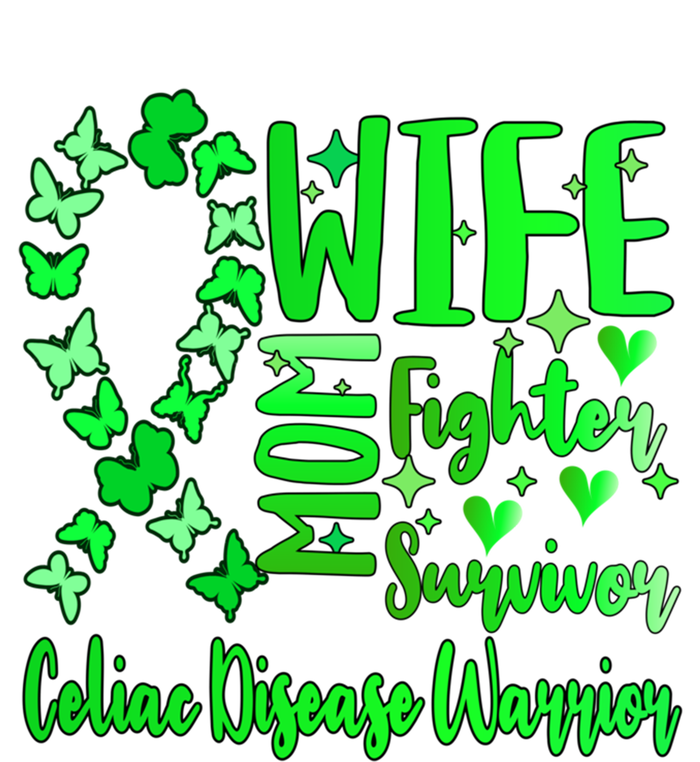 Celiac Disease Wife Mom Warrior Green Ribbon Butterfly Cute Gift T-Shirt