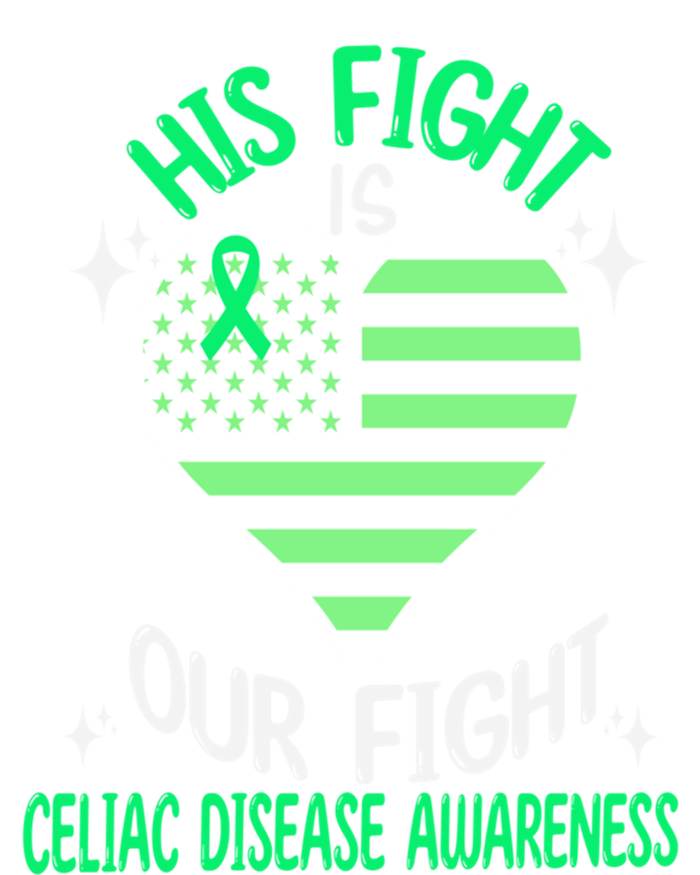 Celiac Disease Warrior His Fight Is Our Fight Usa Flag Heart Cool Gift Full-Length Apron With Pockets