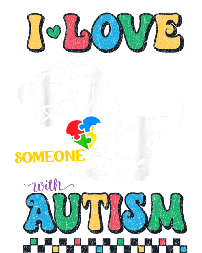 Funny T Rex Dino Dinosaur I Love Someone With Autism Gift Mousepad