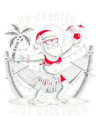 No Cookies Just Cocktails Christmas In July Funny Santa Poster