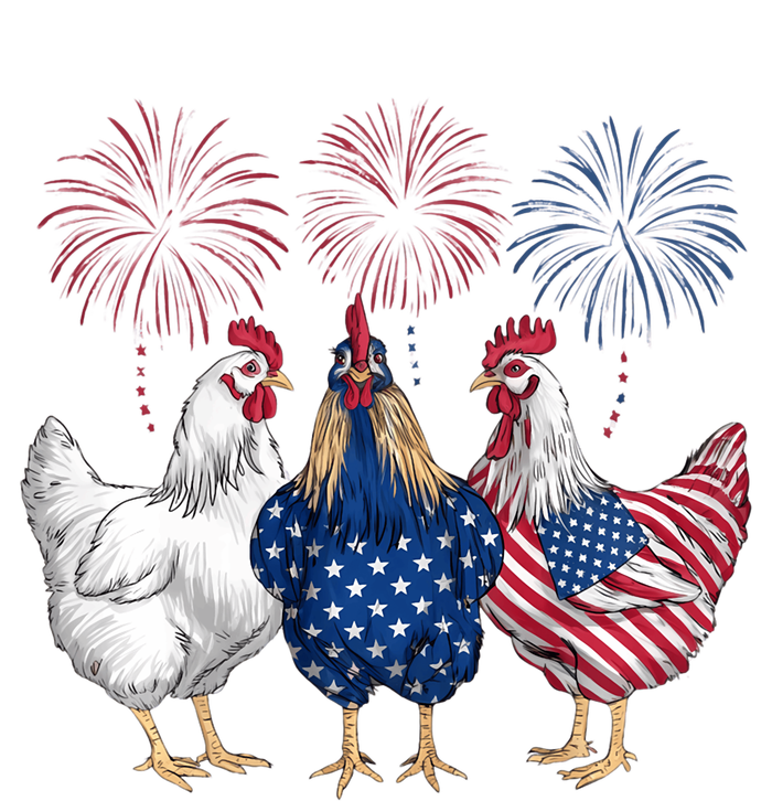 Chicken 4th Of July Patriotic Chicken Lover Usa Flag T-Shirt