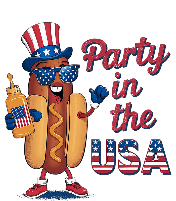 Funny 4th Of July Hot Dog Party In The Usa T-Shirt