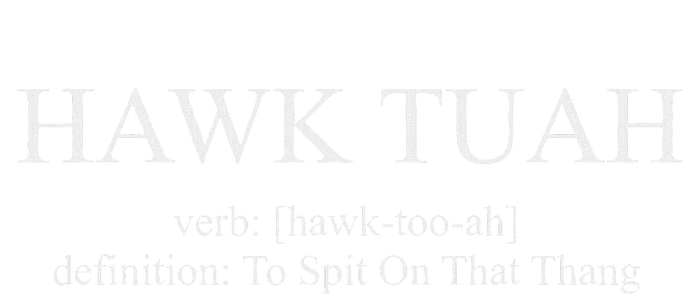 Hawk Tuah Verb Hawk Too Ah Definition To Spit On That Thang T-Shirt