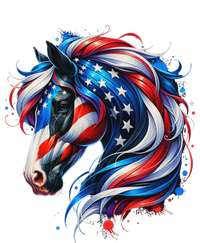 Horse 4th Of July Patriotic Horse Graphic American Flag Cooling Performance Crew T-Shirt