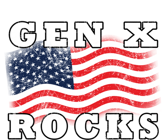 Gen X Rocks American Usa Flag July 4th Fun Retro 80s Vintage Great Gift T-Shirt