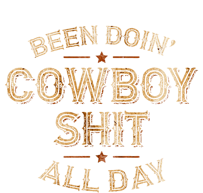 Been Doin Cowboy Shit Distressed Western Retro Style Kids Long Sleeve Shirt