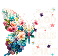 Blessed By God Loved By Jesus Floral Butterfly Christian T-Shirt