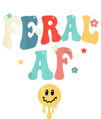 Feral Af (On Back) Funny Cropped Pullover Crew