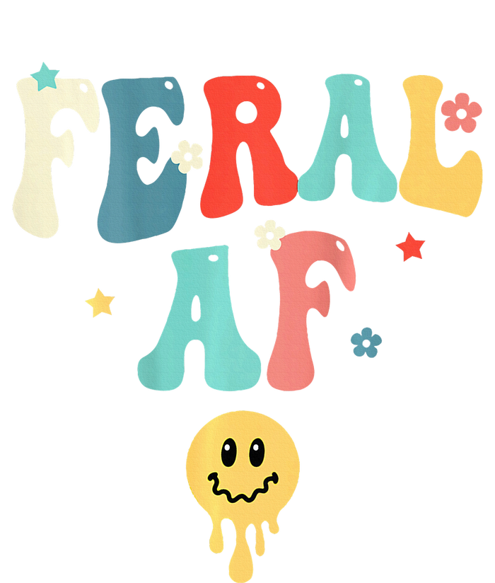 Feral Af (On Back) Funny Cropped Pullover Crew