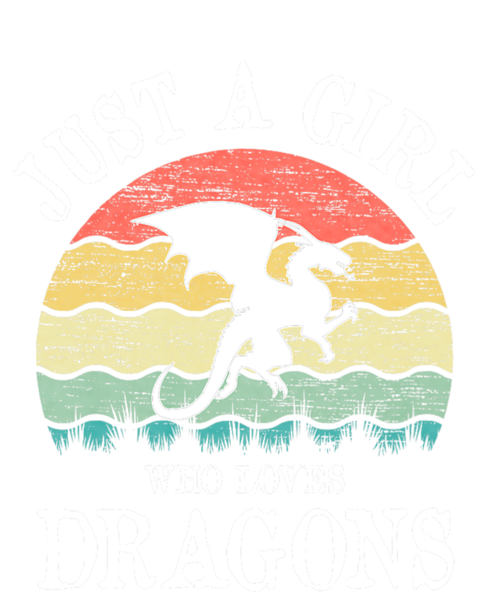 Just A Girl Who Loves Dragons Vintage Retro T-Shirt