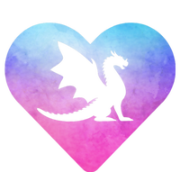 Cute Dragon Heart Design I Love Dragons Canvas