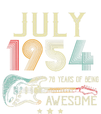 70th Birthday Guitar Lover Vintage July 1954 70 Year Old Tie-Dye T-Shirt