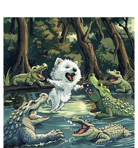 American Eskimo Alligator Fight T-Shirt