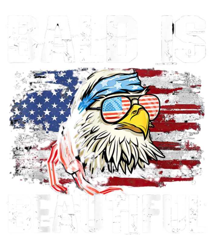 Bald Is Beautiful 4th Of July Independence Day Bald Eagle T-Shirt