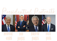 Presidential Portraits Trump More Jobs Obama No Jobs Bush High Crown Mesh Back Trucker Hat