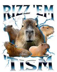 Rizz Em With The Tism Capybara Funny Oddly Dank Meme Performance Long Sleeve Polo