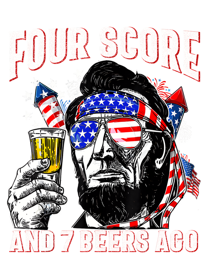 4th Of July Drinking Beer Patriot Four Score And 7 Beers Ago Tie-Dye Long Sleeve Shirt