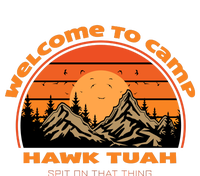 Hawk Tuah Spit On That Thing Retro Welcome To Camp Gift Women's V-Neck T-Shirt