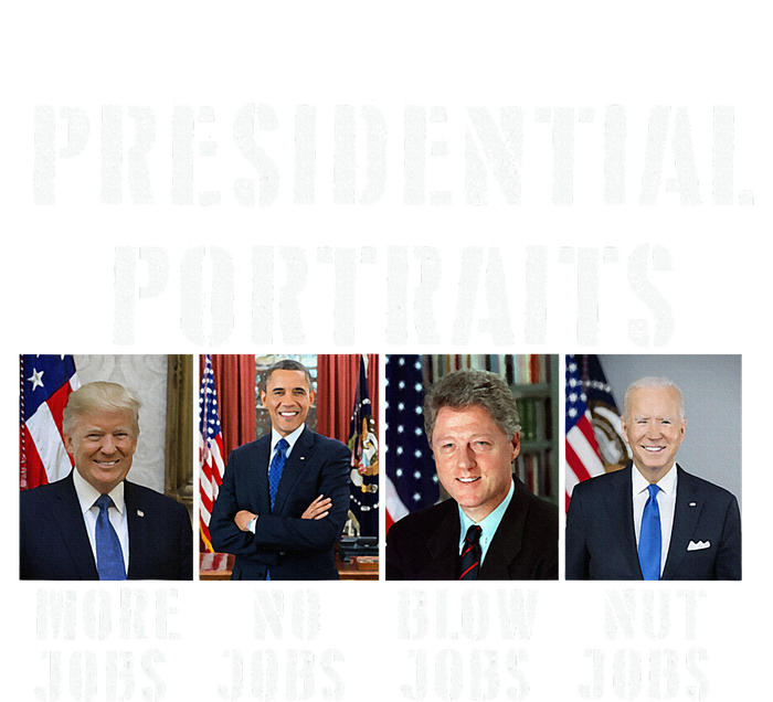 Presidential Portraits Trump More Jobs Obama No Jobs Bush Bumper Sticker