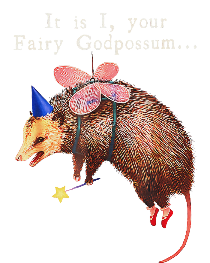 Your Fairy God Possum Funny Opossum Women's V-Neck T-Shirt