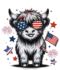 Patriotic Highland Cow 4th Of July Tall Long Sleeve T-Shirt