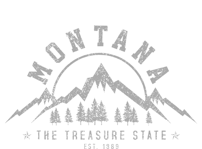 Montana The Treasure State Est. 1889 Vintage Mountains Button