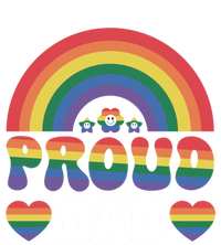 Proud Dad Rainbow Equality Pride Month Lgbt Funny Gift Women's Racerback Tank