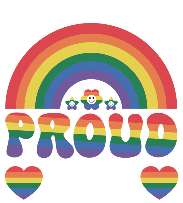 Proud Dad Rainbow Equality Pride Month Lgbt Funny Gift Women's Racerback Tank