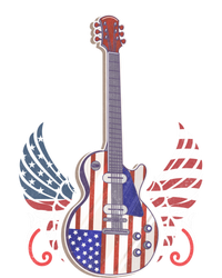 Retro Usa American Flag Guitar Rock On Patriotic 4th Of July Gift Valucap Bio-Washed Visor