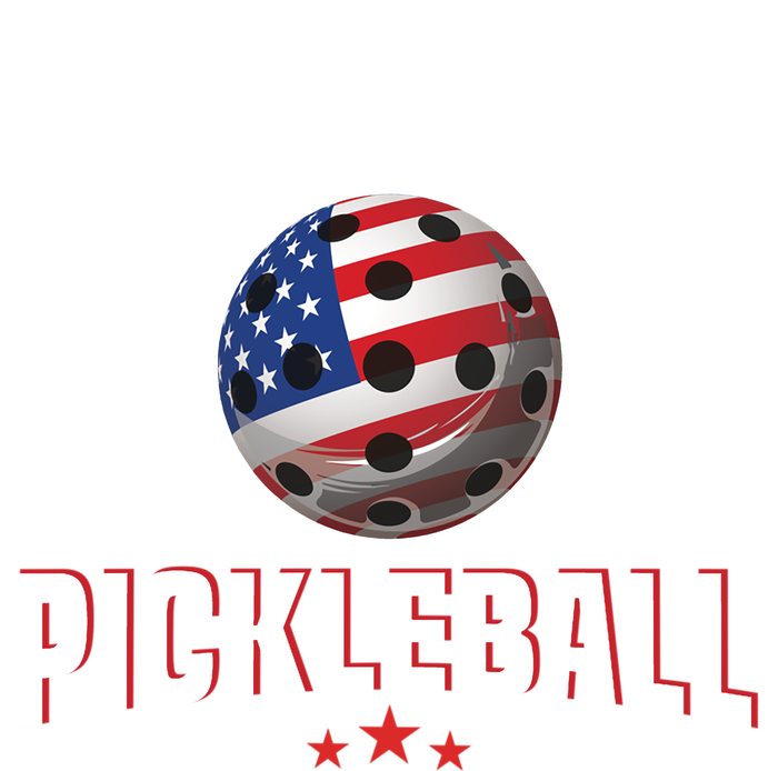 Pickleball Player Paddleball Lover Us American Flag T-Shirt