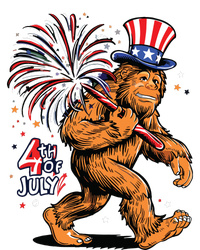 Bigfoot Sasquatch 4th Of July Fireworks Dry Zone Grid Polo