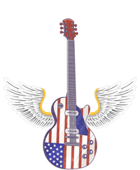 Retro Vintage Rock And Roll Guitar Wings Music Band 4th July Gift T-Shirt