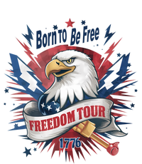 Eagle Freedom Born To Be Free 4th Of July Ladies Long Sleeve Shirt