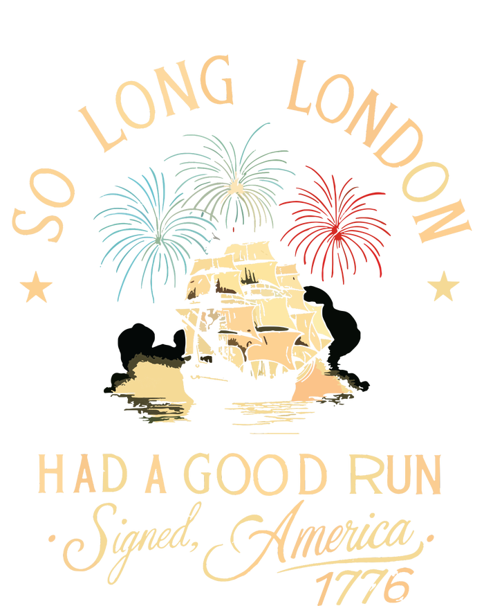 So Long London Had A Good Run Funny 4th Of July 7 Panel Mesh Trucker Snapback Hat