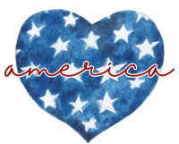 America Heart 4th Of July Cute Festive T-Shirt