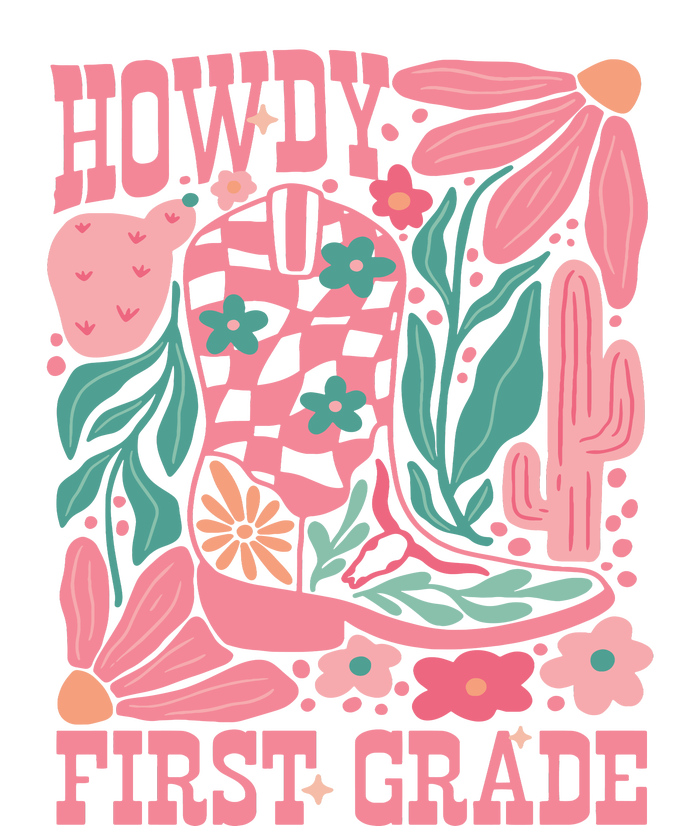 Groovy Howdy First Grade Cowboy Teacher T-Shirt