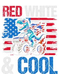 Dino Monster Truck 4th Of July American Flag Ladies Long Sleeve Shirt