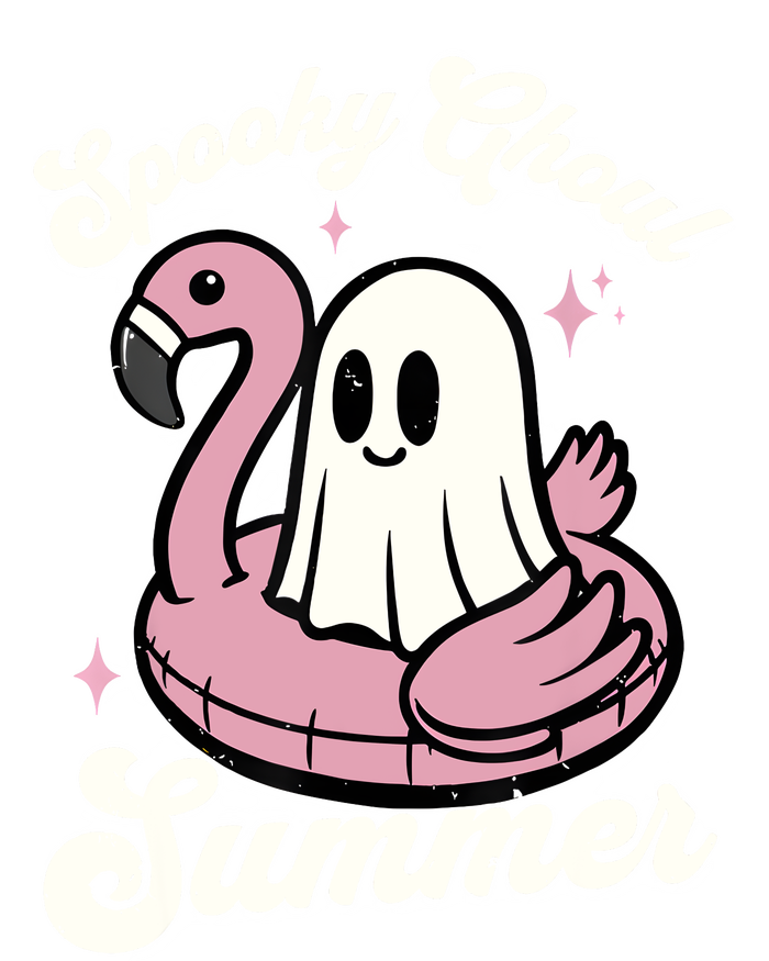 Spooky Ghoul Summer Cute Ghost Flamingo Summer Vibes Beach Kids Hoodie