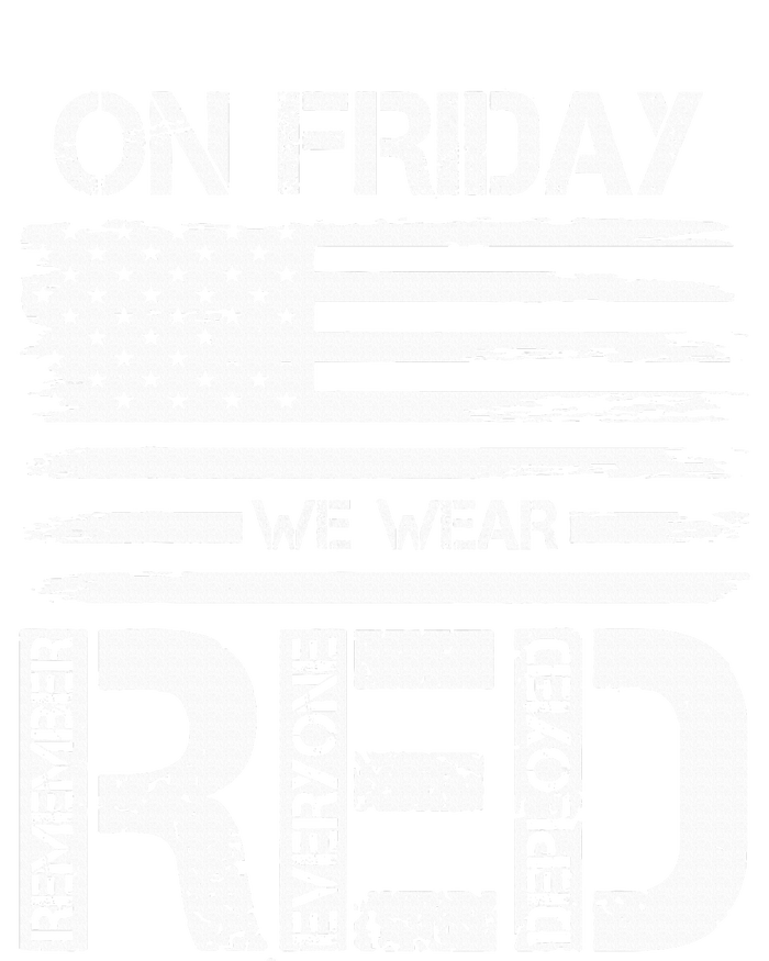 On Friday We Wear Red American Flag Military Supportive Women's V-Neck T-Shirt