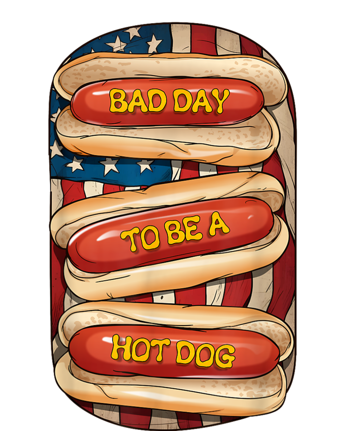 Bad Day To Be A Hot Dog July 4th Patriotic Summer Bbq Funny Womens California Wash Sweatshirt