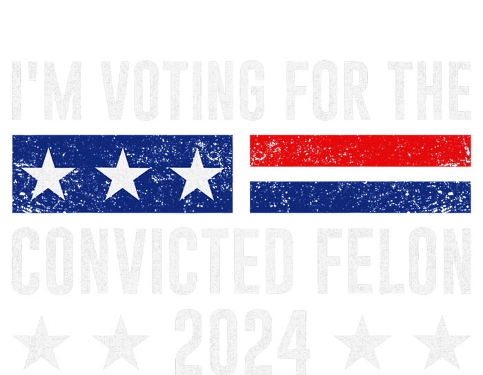 Voting For The Felon Trump 2024 Bold Political Statement Performance Long Sleeve Polo