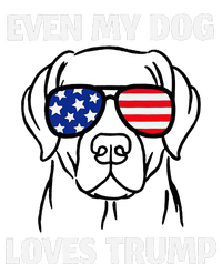 Even My Dog Loves Trump Labrador With Usa Flag Sunglasses Ladies Essential Flowy Tank