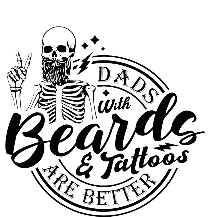 Dads With Beards And Tattoos Skeleton Fun Design Women’s Perfect Tri Rocker Tank