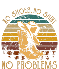 No Shoes No No Problems Vintage Cowboy Hat And Boots T-Shirt