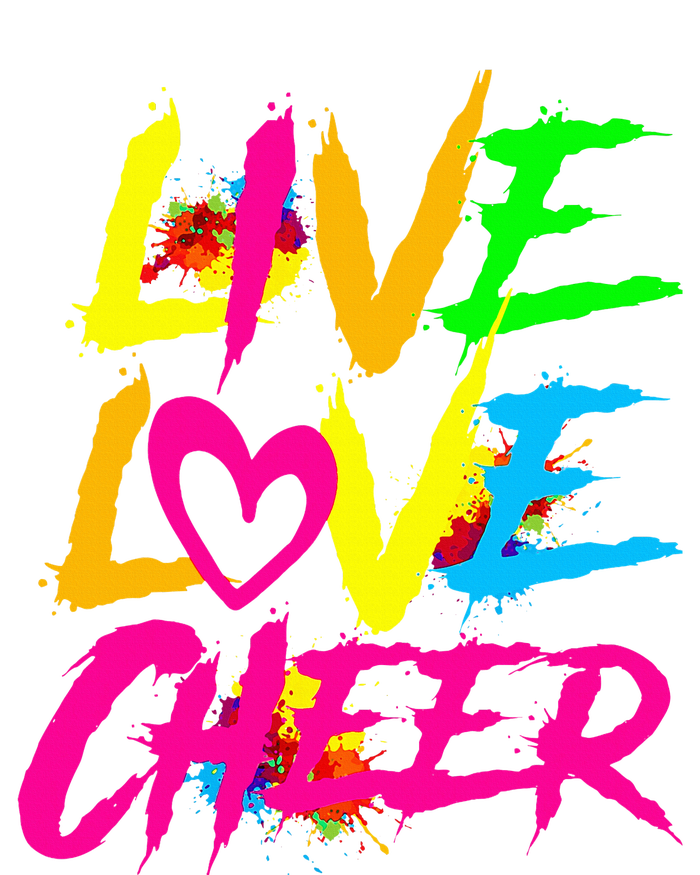 Happy Funny Live Love Cheer Cute Cheerleader Poster