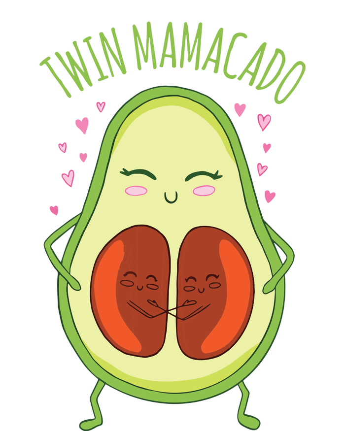 Twin Mamacado Funny Avocado Ladies Long Sleeve Shirt