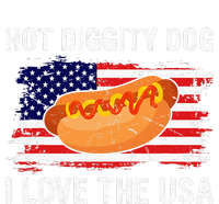 Hot Diggity Dog I Love Usa Funny Fourth Of July Ladies Long Sleeve Shirt