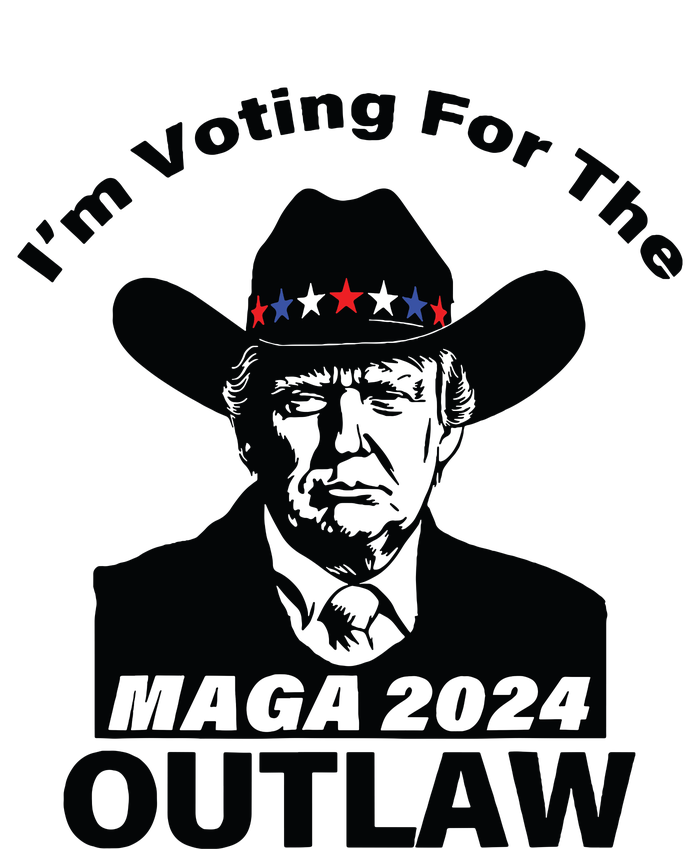 Donald Trump Maga Im Voting For The Outlaw 2024 President Ladies PosiCharge Competitor Racerback Tank