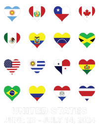 List Flag Of Countries In Copa United States Of America 2024 Mesh Reversible Basketball Jersey Tank